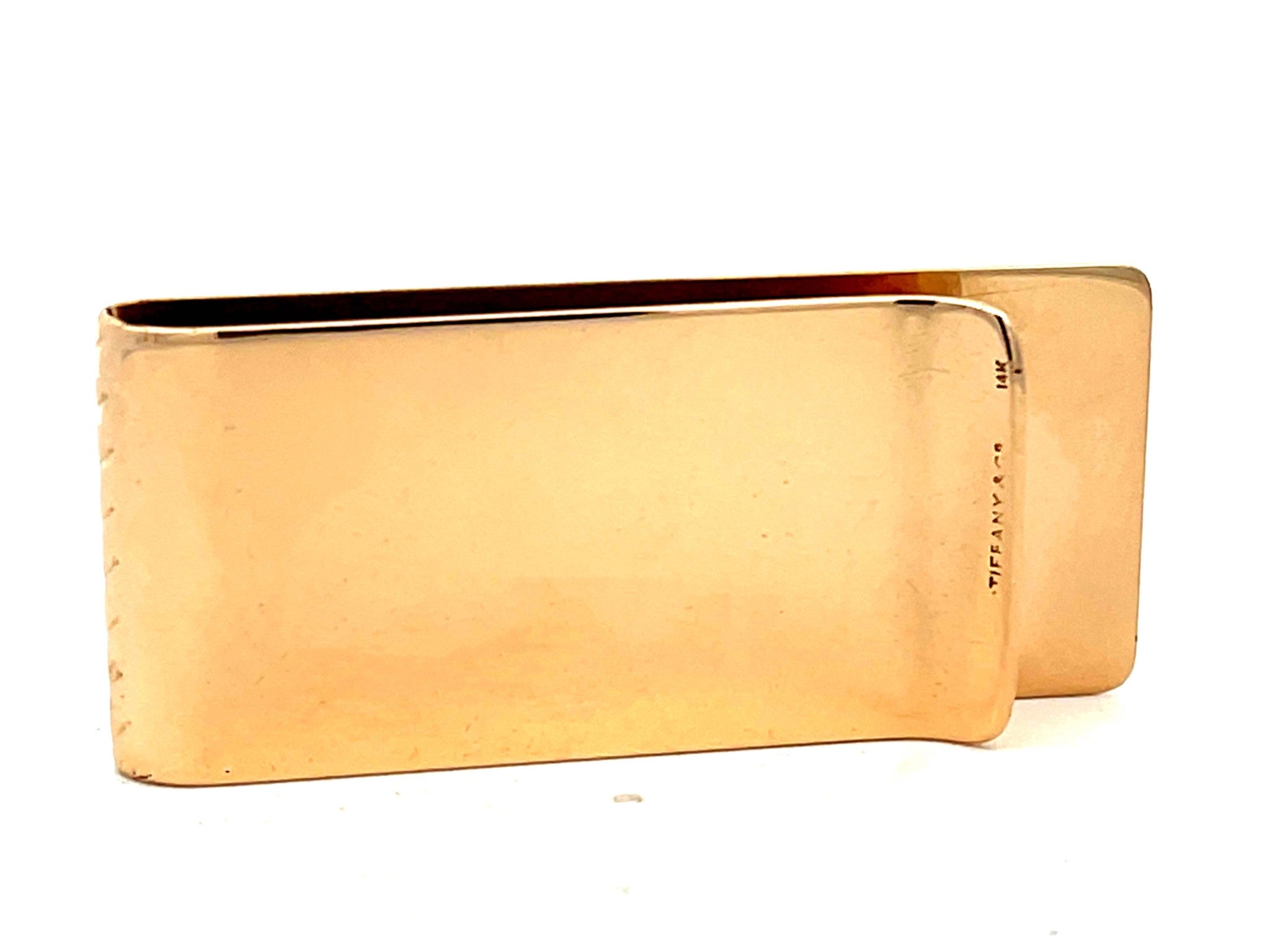 Vintage Tiffany & Co. 14K Solid Gold Fluted Design Money Clip