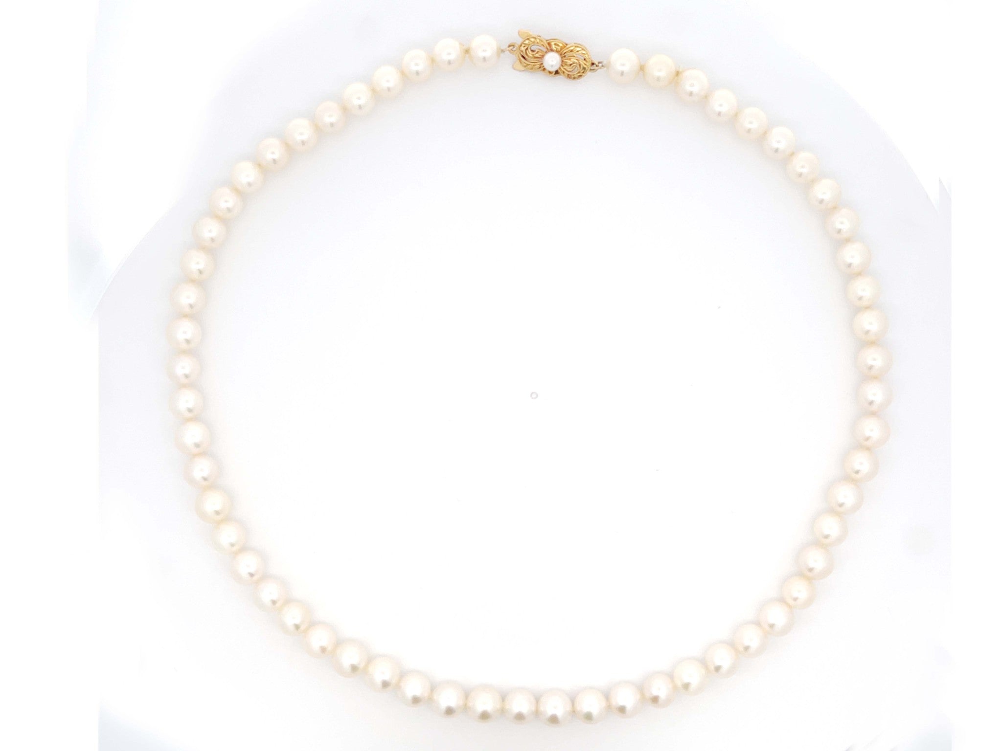 Mikimoto Akoya Cultured Pearl Strand Necklace 18K