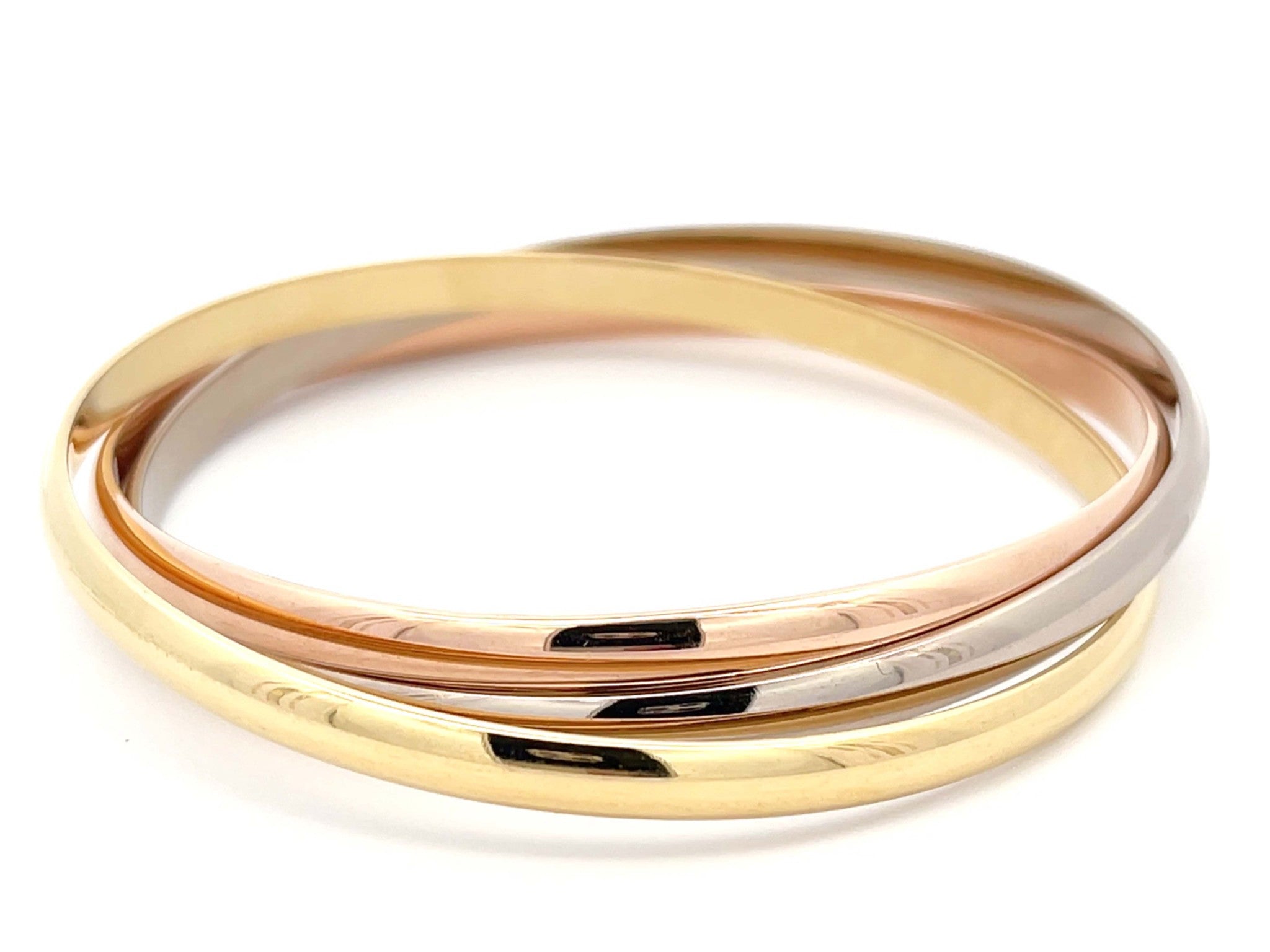 Cartier Trinity Bracelet in 18K White Yellow and Rose Gold
