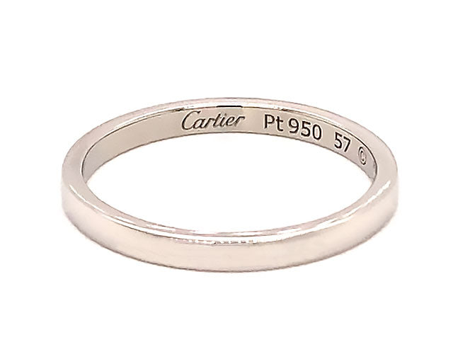 Cartier 1895 Wedding Band Ring Platinum, 2.1 mm Wide Size 8