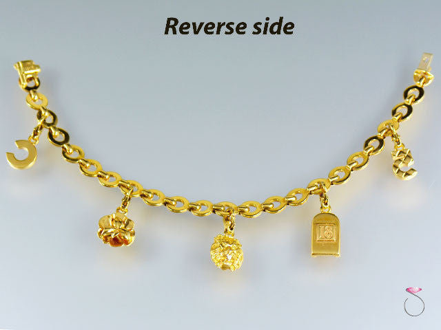 Saint Laurent Opyum Charm Bracelet in Gold Brass - Gold One-Size