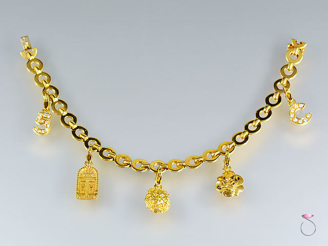 gold chanel charm bracelet