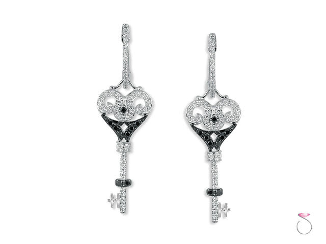 BW Diamond 0.56ct Dangle Key Earrings in 18K Gold