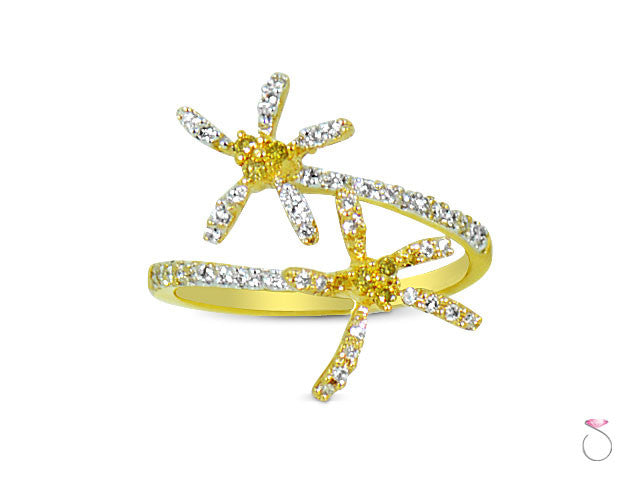 Floral Diamond Gold Ring. online sale Hawaii