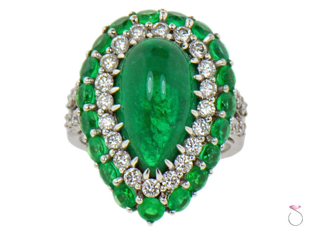 Natural Colombian 5.82ct emerald rings hawaii online price sale