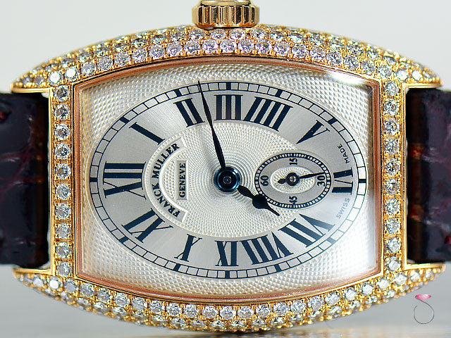 Franck Muller Cintree Curvex Pink Gold & Diamond Tonneau Watch