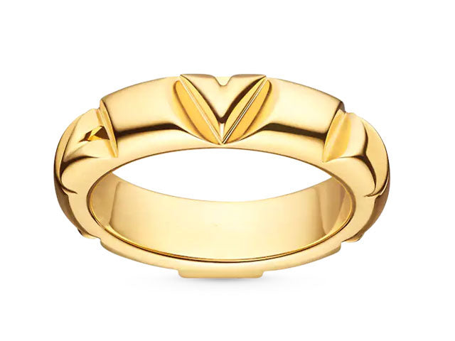 Louis Vuitton LV Volt Multi Ring, Yellow Gold Gold. Size 47