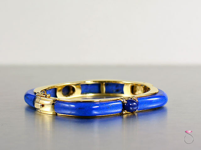 Vintage Lapis Lazuli Bracelet in 14K yellow Gold