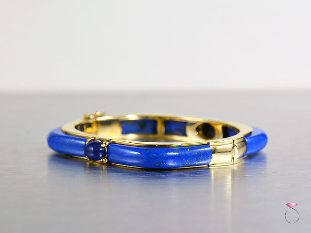 Vintage Lapis Lazuli Bracelet in 14K Gold - Estate Jewelry