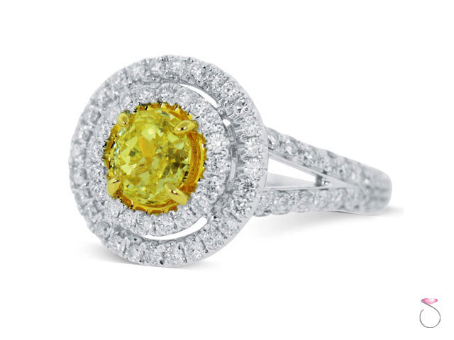 Natural Yellow Diamond Engagement Ring Hawaii